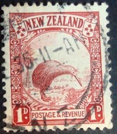 Selo postal definitivo da Nova Zelandia de 1935 - Brown Kiwi