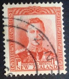 Selo postal definitivo da Nova Zelandia de 1938 - King George VI 1