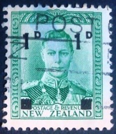 Selo postal definitivo da Nova Zelandia de 1941 - King George VI 1
