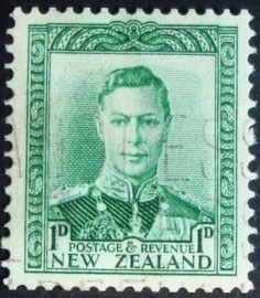 Selo postal definitivo da Nova Zelandia de 1941 - King George VI 1
