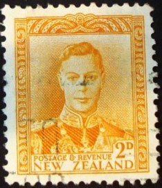 Selo postal definitivo da Nova Zelandia de 1947 - King George VI 2