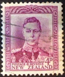 Selo postal definitivo da Nova Zelandia de 1947 - King George VI 4