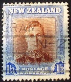 Selo postal definitivo da Nova Zelandia de 1947 - King George VI, 1/3