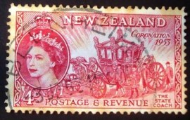 Selo postal definitivo da Nova Zelandia de 1953 - Coronation