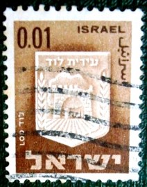 Selo postal definitivo de Israel de 1966 - Lod