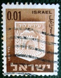 Selo postal definitivo de Israel de 1966 - Lod