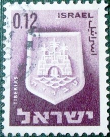 Selo postal de Israel de 1966 Tiberias