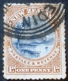 Selo postal efinitivo da Nova Zelandia de 1898