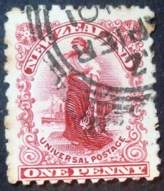 Selo postal efinitivo da Nova Zelandia de 1901