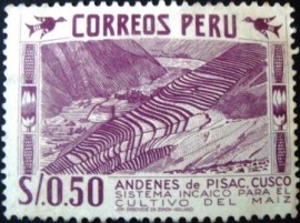 Selo postal Peru 1957 Andenes e Pisac Cusco