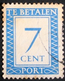 Selo postal Porte Devido Holanda Portzegel 1947