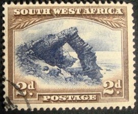 Selo postal regular África do Sul Oeste 1950 Bogenfeis
