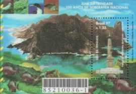 Bloco postal do Brasil de 1997 Ilha da Trindade