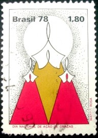 Selo postal do Brasil de 1978 Ação de Graças