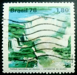 Selo postal do Brasil de 1978 Cataratas do Iguaçu