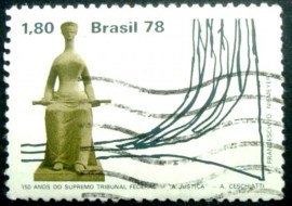 Selo postal do Brasil de 1978 STF U