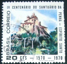 Selo postal do Brasil de 1970 Santuário N. S. Penha