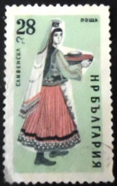 Selo postal da Bulgária de 1961 Sliven