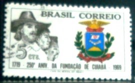 Selo postal de 1969 Cuiabá - C 632 U