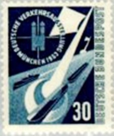 Selo postal da Alemanha de 1953 Waterway