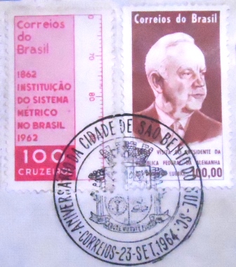 Envelope Comemorativo de 1964 Aniversário de São Bento do Sul