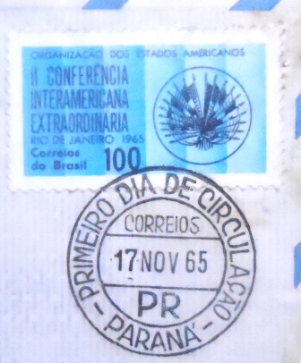 Envelope Comemorativo de 1965 Conferência Interamericana