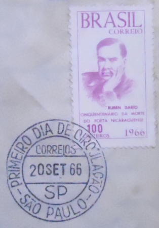 Envelope Comemorativo de 1966 Ruben Dario