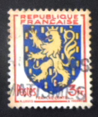 Selo postal da França de 1951 Franche-Comte