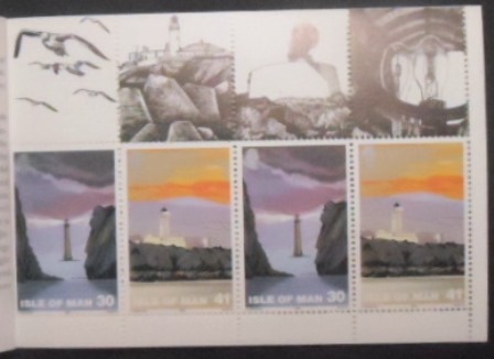 Booklet postal da Ilha de Man de 1996 Lighthouses