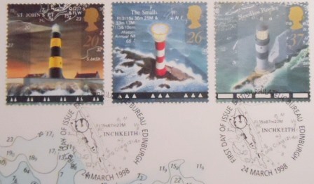 First Day Cover do Reino Unido de 1998 Lighthouses
