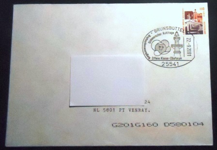 Envelope da Alemanha de 2001 Brunsbüttel