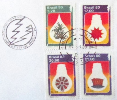 Envelope FDC Oficial de 1980 FDC nº 192 Alternativas Energéticas