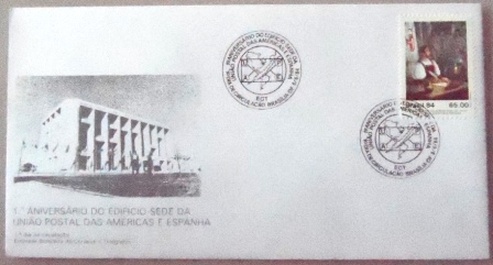 FDC Oficial nº 328 de 1984 Edifício Seda da união Postal