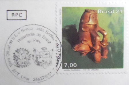 Cartão postal do Brasil de 1981 João Baptista no Peru