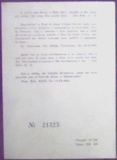 Folhinha Oficial nº 28 de 1966 Concílio Vaticano II