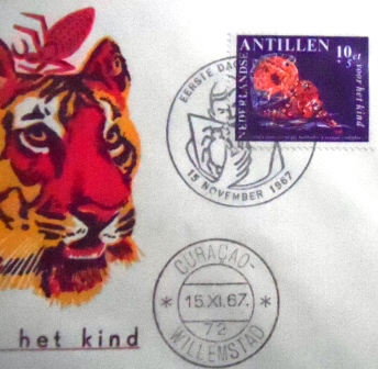FDC oficial das Antilhas Holandesas de 1967 Children Stamps