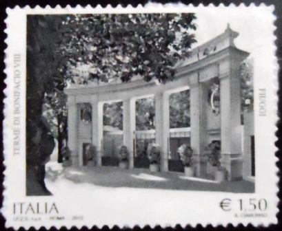 Selo postal da Itália de 2012 Baths of Bonifacio VIII