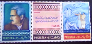 Série postal do Paquistão de 1977 Birth Centenary of Dr. Mohammed Iqbal