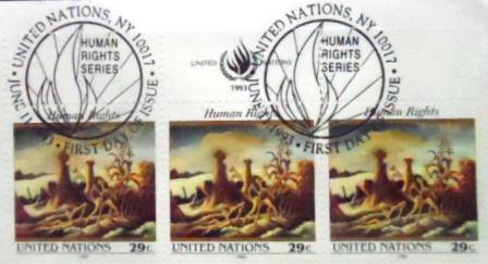 FDC da ONU Nova Iorque de 1993 Universal Declaration of Human Rights