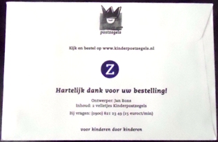 Envelope + Bloco postal da Holanda de 2002 Children playing