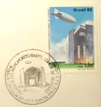 FDC Oficial nº 414 de 1986 Aeroporto Bartolomeu Gusmão
