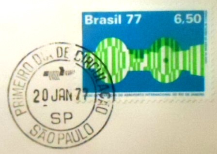 FDC Oficial do Brasil de 1977 Aeroporto Rio de Janeiro