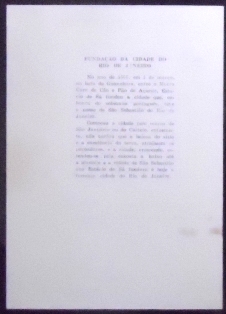 Folhinha Oficial de 1965 IV Centenário do Rio de Janeiro