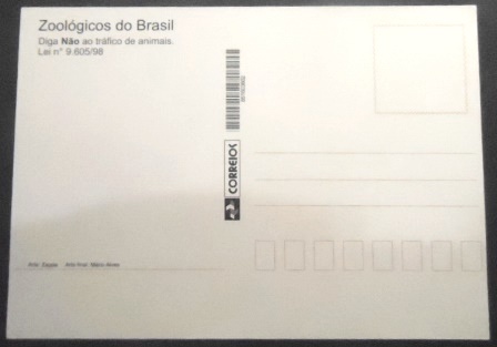 Cartão postal do Brasil de 2007 Zoológicos do Brasil