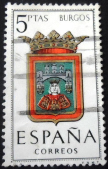 Selo postal da Espanha de 1962 Burgos