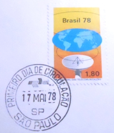 FDC Oficial do Brasil de 1978 Telecomunicações