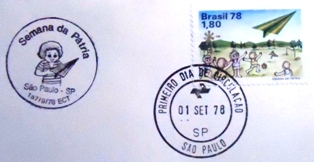 FDC nº 159 Oficial de 1978 Envelope Semana da Pátria