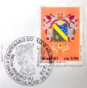 FDC Oficial nº 423 de 1987 Clube Militar