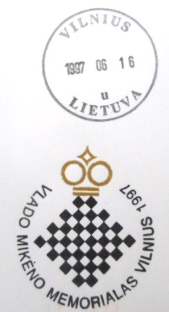 Envelope Circulado da Lituânia de 1997 Vlado Mikeno Memorialas