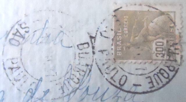 Envelope circulado em 1937 entre São Paulo x Araraquara